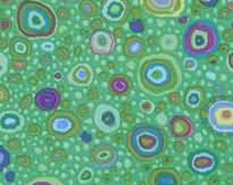 Tela Free Spirit verde esmeralda de Kaffe Fassett Roman Glass