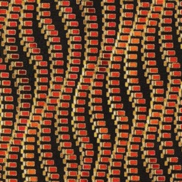 Treasures of Alexandria Squares Red Black Gold Metallic Robert Kaufman Fabric