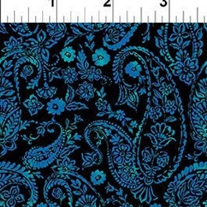 Paisley Blue Resplendent Jason Yenter In the Beginning Fabric