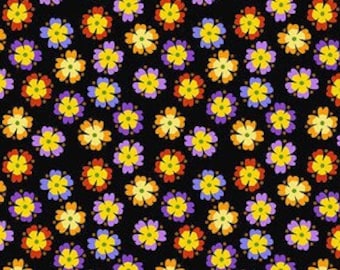 Jane Sassaman Primrose Black Gloriosa Garden Free Spirit fabric