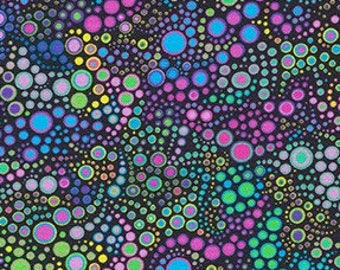 Effervescence Digital Dots Mardi Gras Kaufman Fabric