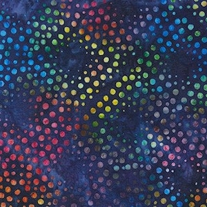 Tecido Batik Circles Roxo Multi Connect the Dots Robert Kaufman