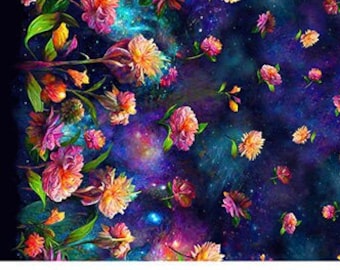 Floral Double Border Fleur Etoile Tanya Mavric Quilting Treasures Fabric