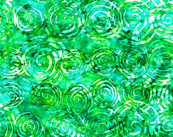 Radiance Scroll Green Dan Morris Quilting Treasures Fabric