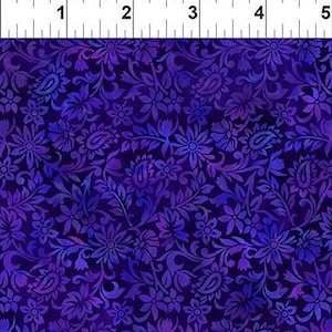 Brocade Prism II Purple Jason Yenter In the Beginning Fabric