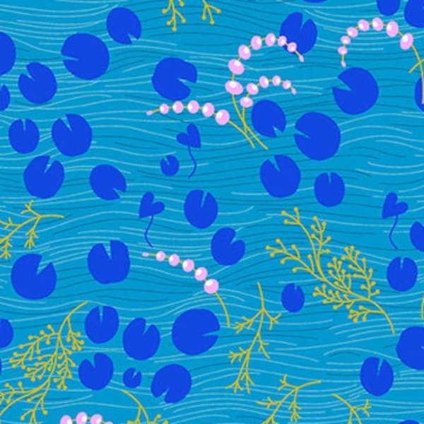 Thicket Pond Lagoon Alison Glass Andover Fabric