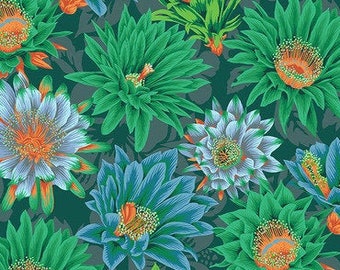 Kaffe Fassett Cactus Flower Green Philip Jacobs Free Spirit Fabric