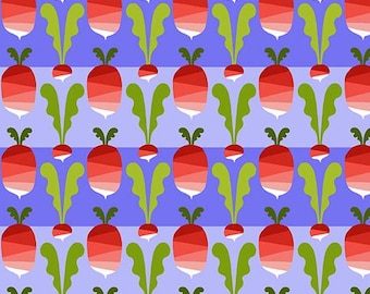 Tela Jane Sassaman Radish Red Vegetable Patch Free Spirit