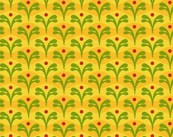 Jane Sassaman Sprout Yellow Vegetable Patch Free Spirit fabric