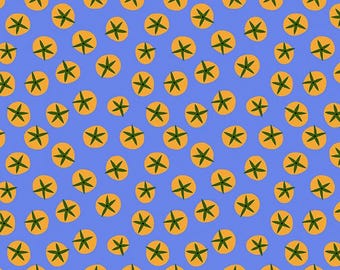 Jane Sassaman Tomato Blue Vegetable Patch Free Spirit fabric