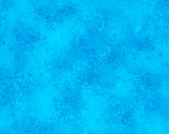 Dark Blue Blender Washart Blue and Teal Watercolor Cotton Quilting Fabric by MM Fab Half Yard