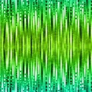 May include: Abstract digital art featuring vertical lines in shades of blue, green, and white against a black backdrop.