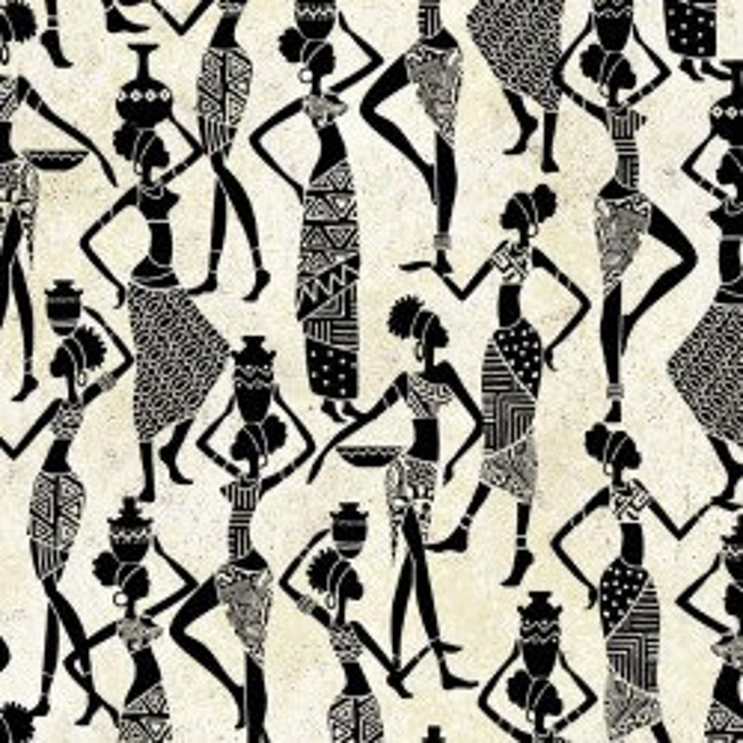 African Woman Ivory Kenya Michael Miller Fabric - Etsy