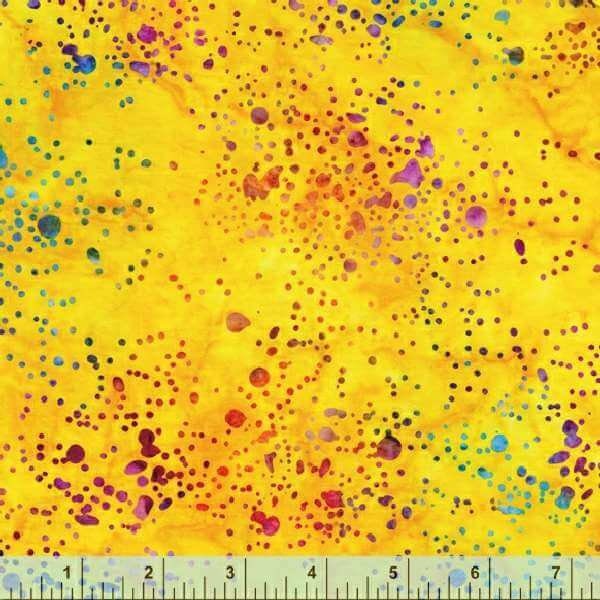 Batik Paint Splatter Yellow Anthology Fabric