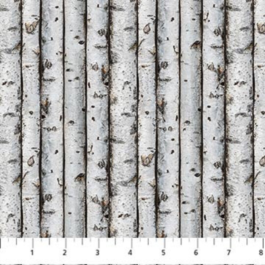 Birch Trees Naturescapes First Light Gray Northcott Fabric 41 Inches ...
