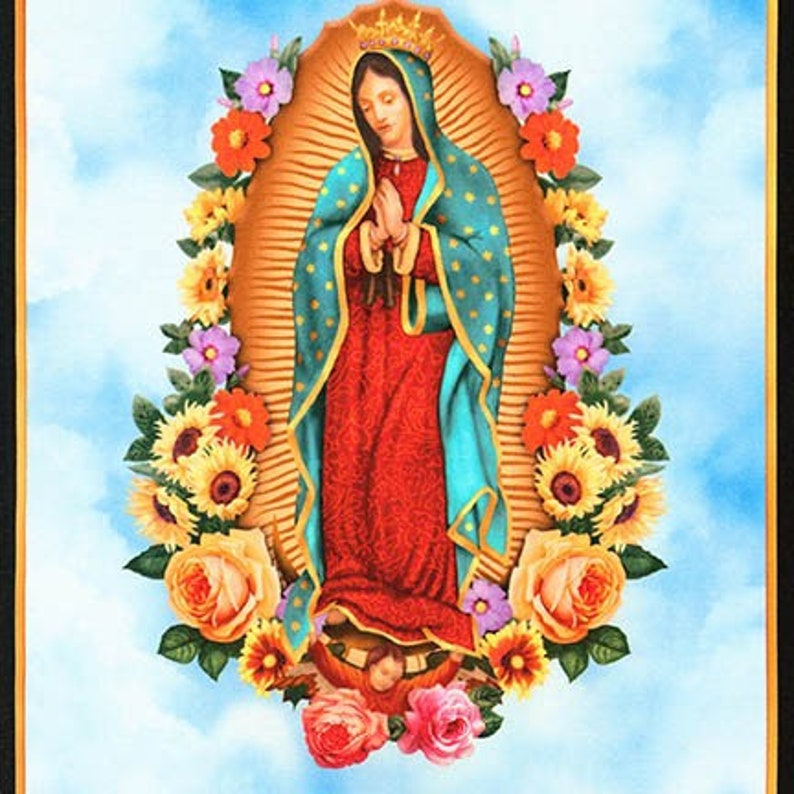 Virgin Mary Inner Faith Digital Kaufman Fabric Panel image 2