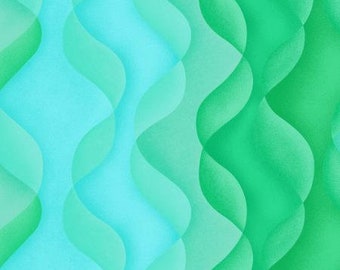 Jinny Beyer Playa Dunes Green Teal Rjr Fabric 28 inches LAST IN STOCK