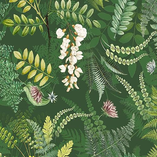 Botanical Journal Ferns Green Digital Clothworks Fabric Etsy Canada