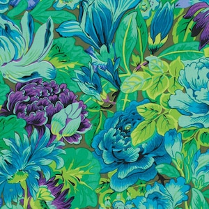 Kaffe Fassett Flowers Lavinia Green Free Spirit Fabric