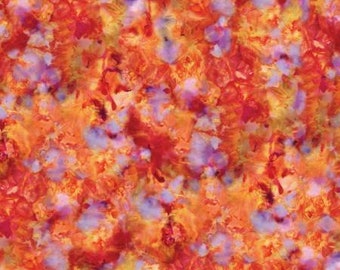 Orange Ice Dye Fire and Ice Maywood Studio Fabric