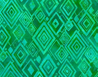 Batik Geo Brights Blue Green Lunn Studios Robert Kaufman Fabric