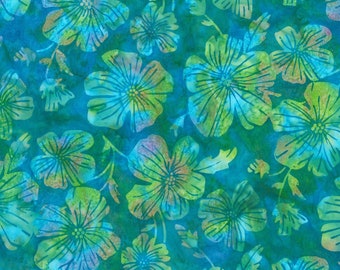 Aquarium Daisy Bali Batik Hoffman Fabric