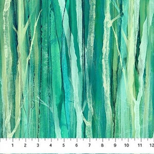 Morning Light Tree Texture Green Northcott Fabric