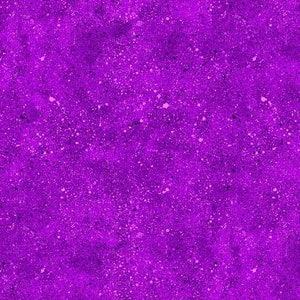 May include: A purple background with a speckled texture. The texture is made up of small, white dots.