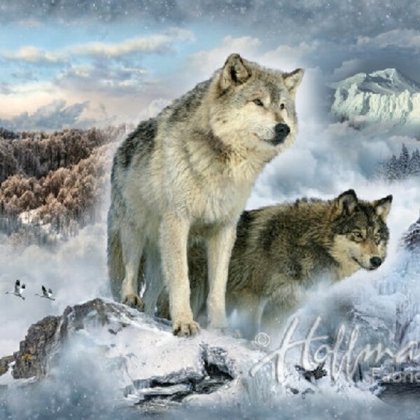 Wolf Fabric Panel - Etsy