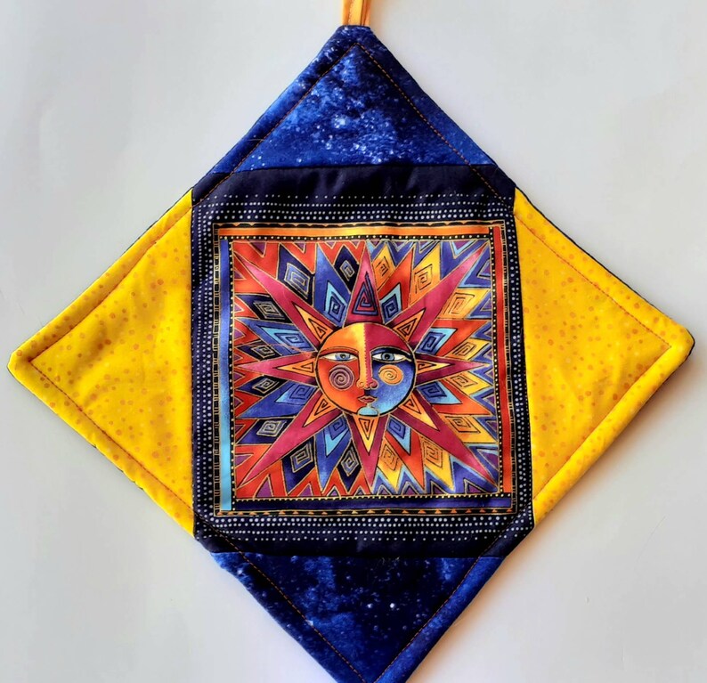 lucyintheskyquilts Suns Celestial Potholder
