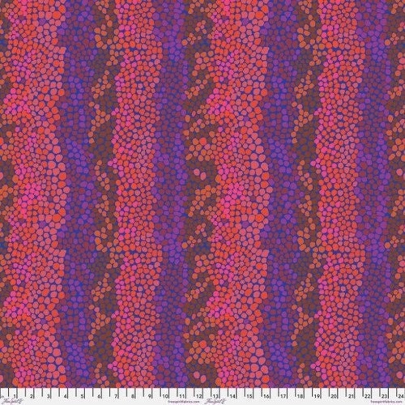 Kaffe Fassett Pebble Mosaic Prune Sateen 108 Wide Quilt Back Free Spirit Fabric image 1