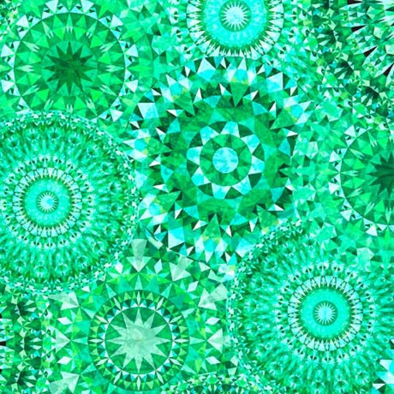 Jewelscape Aqua Medallions Dan Morris Quilting Treasures Etsy