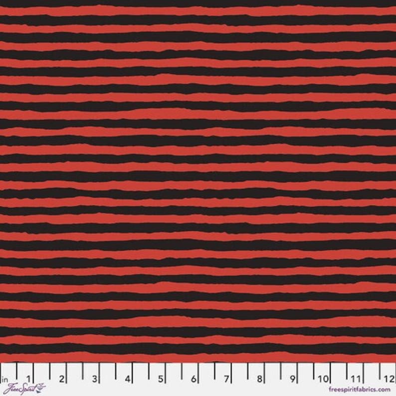 Kaffe Fassett Comb Stripe Rust Brandon Mably Free Spirit Fabric - Etsy