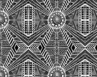 Black White Diamond Grids Wilmington Fabric