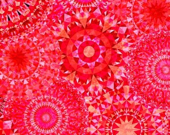 Jewelscape Pink Medallions Dan Morris Quilting Treasures Fabric