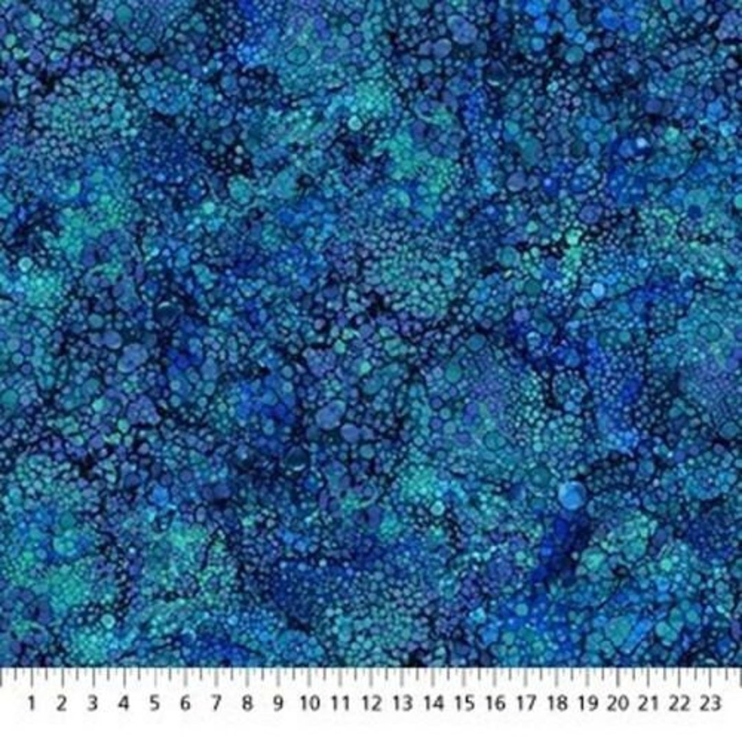 Bliss Blender Bubbles Deep Blue Sea Northcott Fabric 12 Inches LAST IN