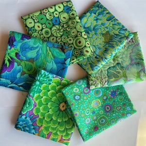 Kaffe Fassett Green Fabric Fat Quarter 6 pack