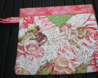 Flower Fairy Rose Pink Pouch Snap Bag