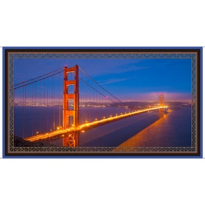 Golden Gate Bridge Artworks Digital Quilting Treasures Fabric 24&quot; Panel