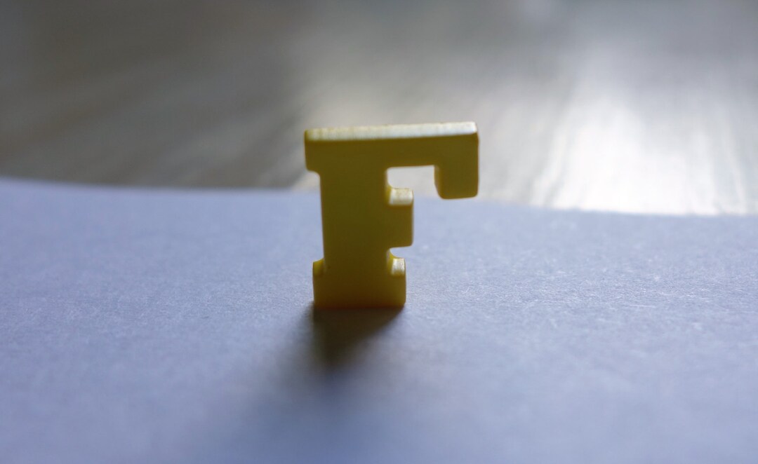 Alphabet Letter F Various Colors Novelty Button 11 Mm - Etsy