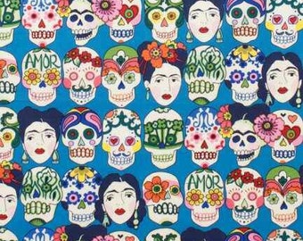 Frida Gotas de Amor Royal Blue Alexander Henry Fabric