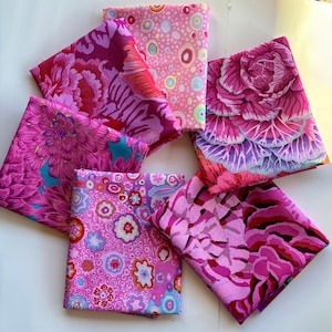 Kaffe Fassett Pink Fabric Fat Quarter 6 pack