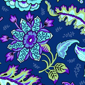 Flowers Madelyn Jacobean Quilting Treasures Fabric