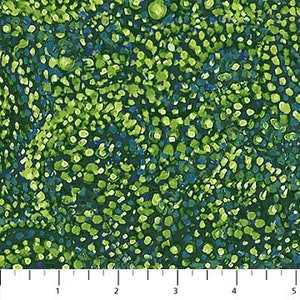 Colorful Swirl Green Blue The Road Home Northcott Fabric