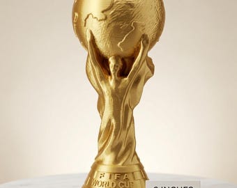 3D Printed Gold Soccer Trophy Replica – 6" Cup Award, Detailed Futbol - Soccer Fan Party Favor - Birthday Party Favors - Centerpiece - Cake