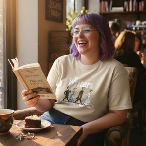 Camiseta escritores | Regalo literario para lectores | Autores clásicos estilo Abbey Road imagen 3
