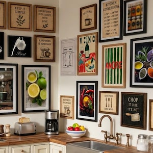 1:12 Scale Miniature Kitchen Prints | Coffee, Farmhouse, Herb Art (Digital Download)