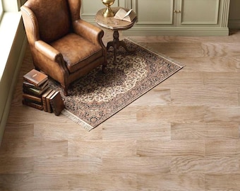 1:12 Scale Light Oak Wood Flooring Printable | Miniature Hardwood Floor