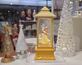 Lighted Princess Snow Globe Lantern, Glitter Water Swirl Fairy Tale Decor, Birthday Gift for Girls, Bedroom Decor