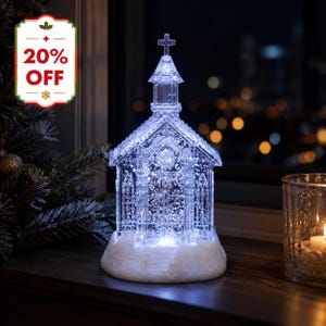Vintage Christmas Light up Church - Etsy